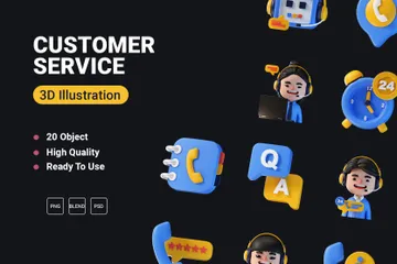 Customer Service 3D Icon Pack