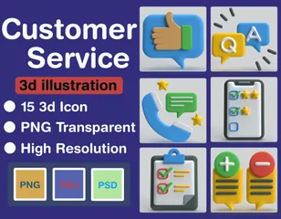 Customer Service 3D Icon Pack