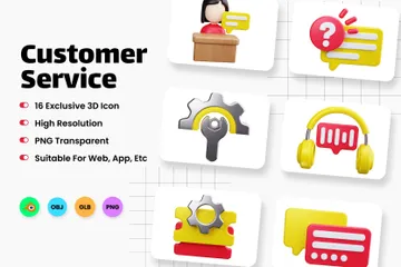 Customer Service 3D Icon Pack