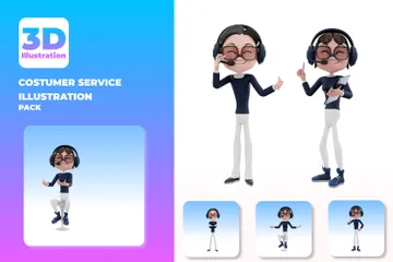 Customer Service 3D Illustration Pack