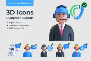 Customer Support 3D Illustration Pack