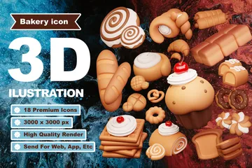 CUTE BAKERY 3D Icon Pack