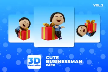 Cute Businessman Vol.3 3D Illustration Pack