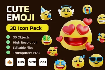 Cute Emoji 3D Icon Pack