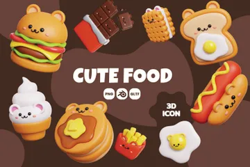 Cute Food 3D Icon Pack