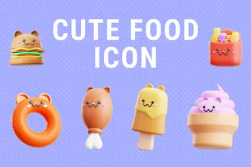 Cute Food 3D Icon Pack
