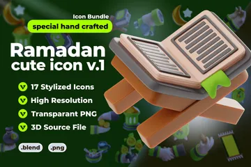 Cute Ramadan Icon Pack New Design With Fresh Color 3D Icon Pack