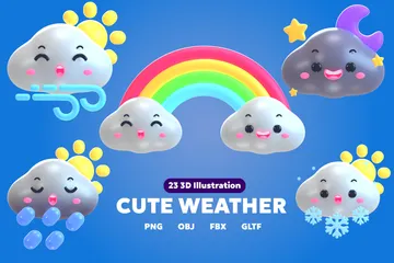 Cute Weather 3D Icon Pack