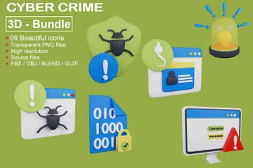 Cyber Crime 3D Icon Pack