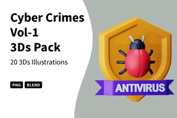 Cyber Crimes Vol-1 3D Icon Pack