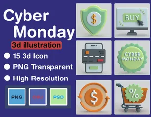 Cyber Monday 3D Icon Pack