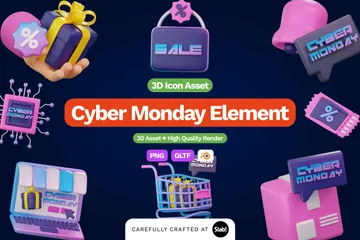 Cyber Monday 3D Icon Pack