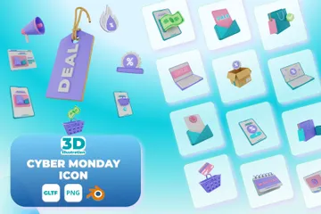 CYBER MONDAY 3D Icon Pack