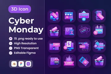 Cyber Monday 3D Icon Pack