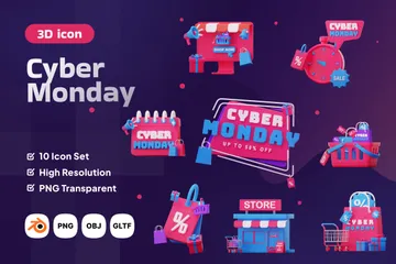 Cyber Monday 3D Icon Pack