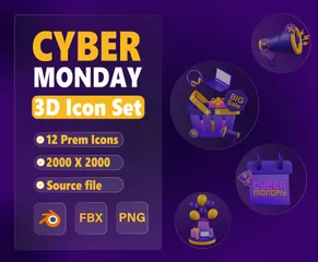 Cyber Monday 3D Icon Pack