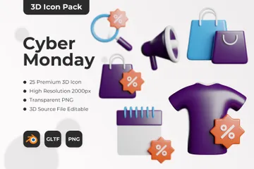 Cyber Monday 3D Icon Pack