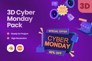 Cyber Monday 3D Icon Pack