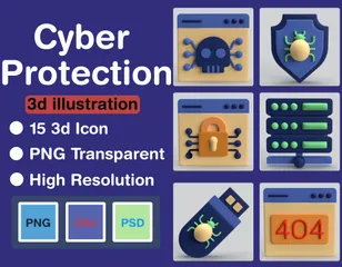 Cyberschutz 3D Icon Pack