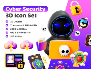 Cyber Security 3D Illustration Pack