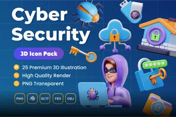 Cyber Security 3D Icon Pack