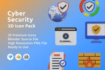 Cyber Security 3D Icon Pack