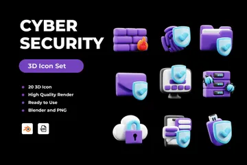 Cyber Security 3D Icon Pack