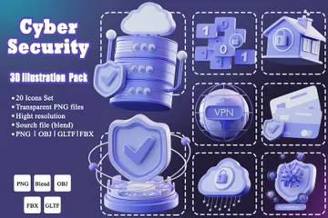 Cyber Security 3D Icon Pack