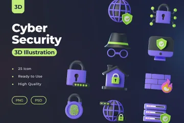 Cyber Security 3D Icon Pack