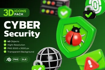 Cyber Security 3D Icon Pack