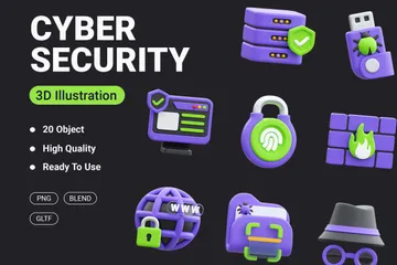 Cyber Security 3D Icon Pack