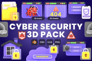 Cyber Security 3D Icon Pack