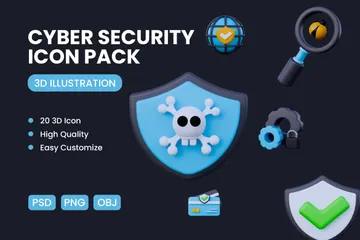 Cyber Security 3D Icon Pack