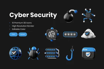 Cyber Security 3D Icon Pack