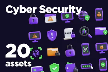 Cyber Security 3D Icon Pack