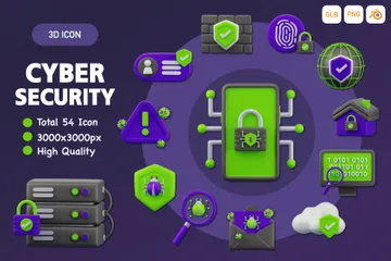 Cyber Security 3D Icon Pack