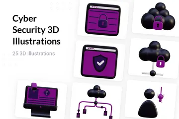 Cyber Security 3D Illustration Pack