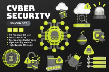 Cyber Security 3D Icon Pack