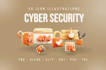 サイバーセキュリティ 3D Iconパック