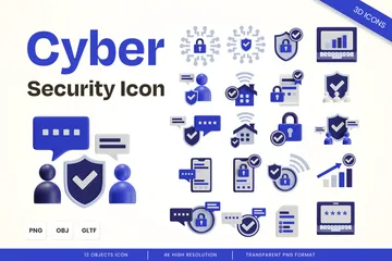 Cyber Security Collection 3D Icon Pack