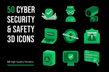 Cyber Security & Safety 3D Icon Pack