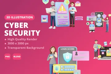 Cyber Security Vol II 3D Illustration Pack