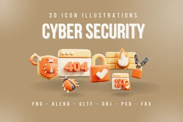 Internet-Sicherheit 3D Icon Pack