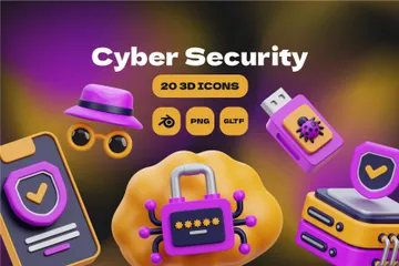 Cybersicherheit Band 2 3D Icon Pack