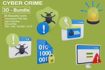 Cybercriminalité Pack 3D Icon