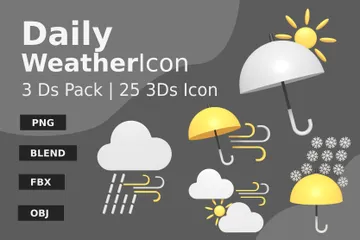 Daily Weather 3D Icon Pack