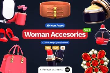 Damen Accessoires 3D Icon Pack