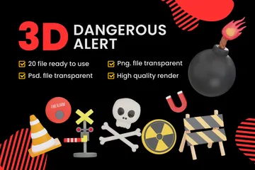 위험한 경고 3D Icon 팩