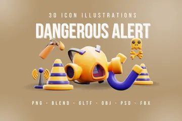 Dangerous Alert 3D Icon Pack