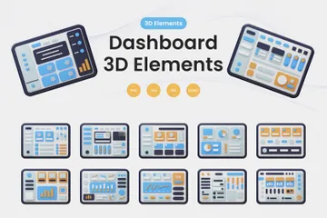 Dashboard 3D Illustration Pack